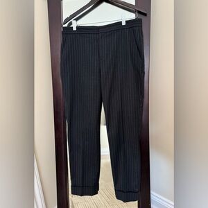 RALPH LAUREN Wool Charcoal Pinstripe Pants (US 8)